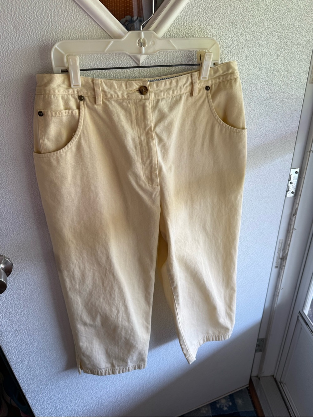 Vintage Y2K Westbound Butter Yellow 100% Cotton Waistband Pants
